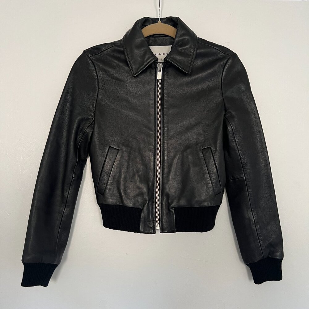 Aritzia Babaton GENUINE 100% Leather Bomber Jacket, Black (Size XXS)